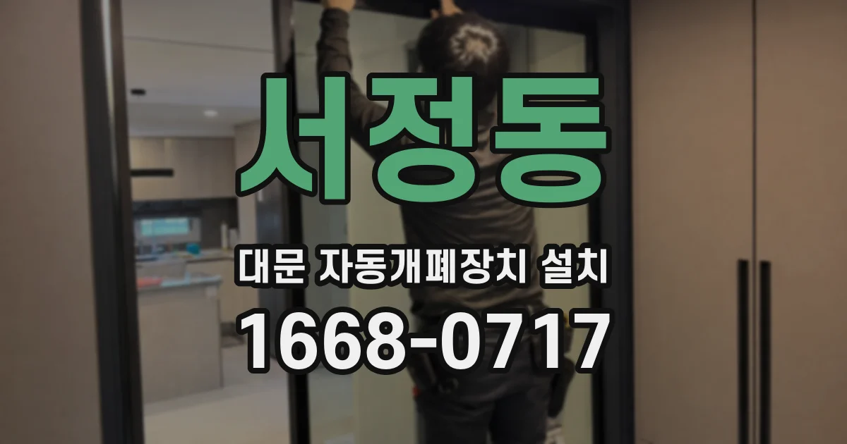 서정동 대문 자동개폐장치 설치