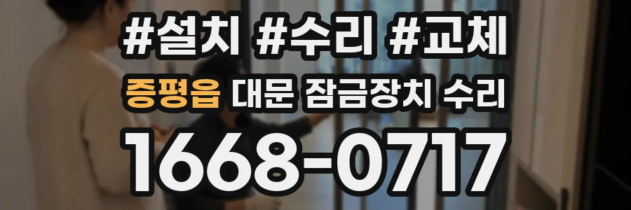 증평읍 대문 잠금장치 수리