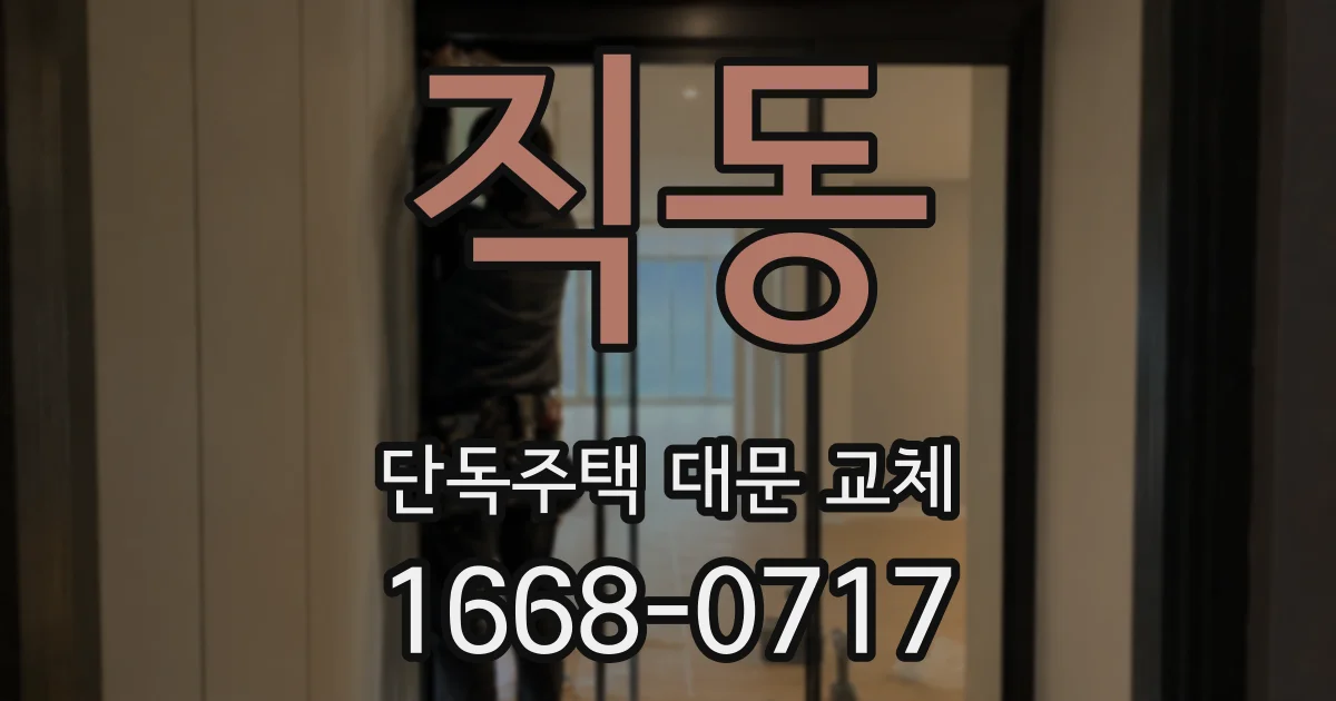 직동 단독주택 대문 교체