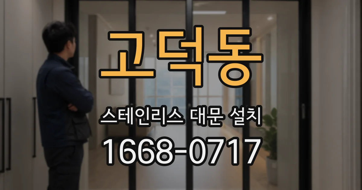 고덕동 스테인리스 대문 설치