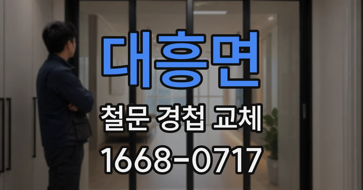 대흥면 철문 경첩 교체