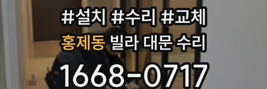 홍제동 빌라 대문 수리