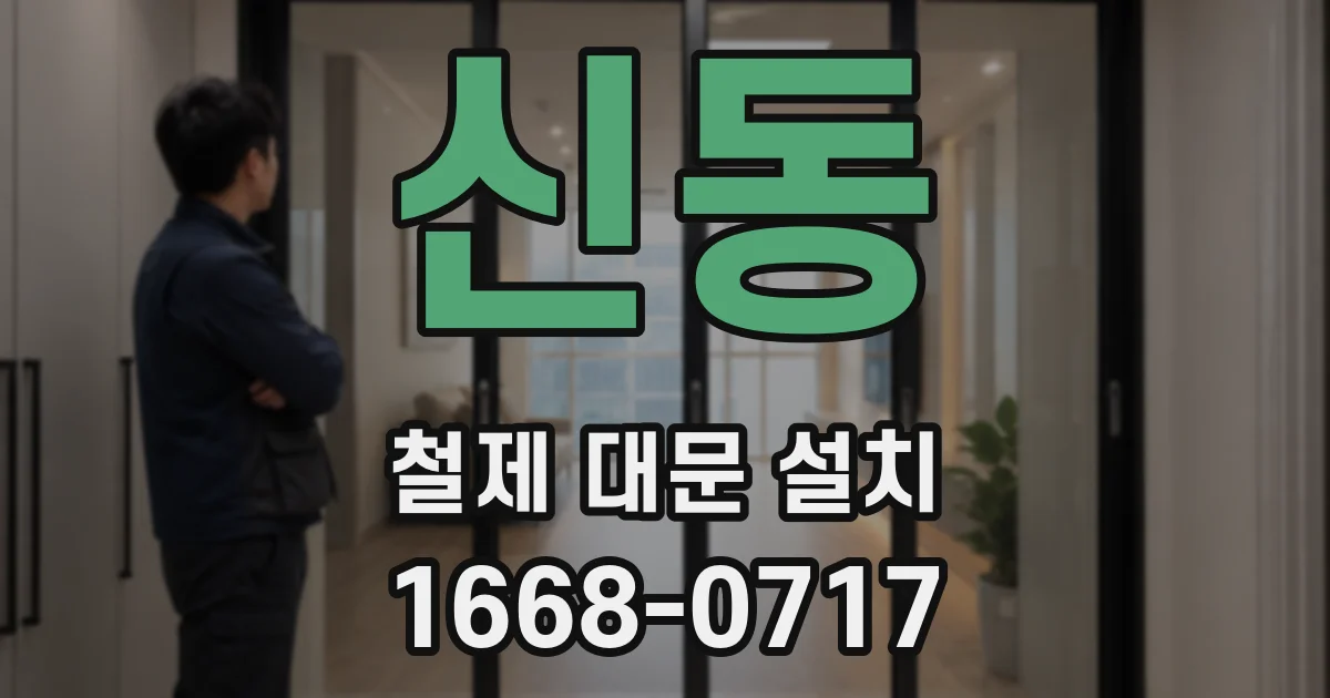 신동 철제 대문 설치