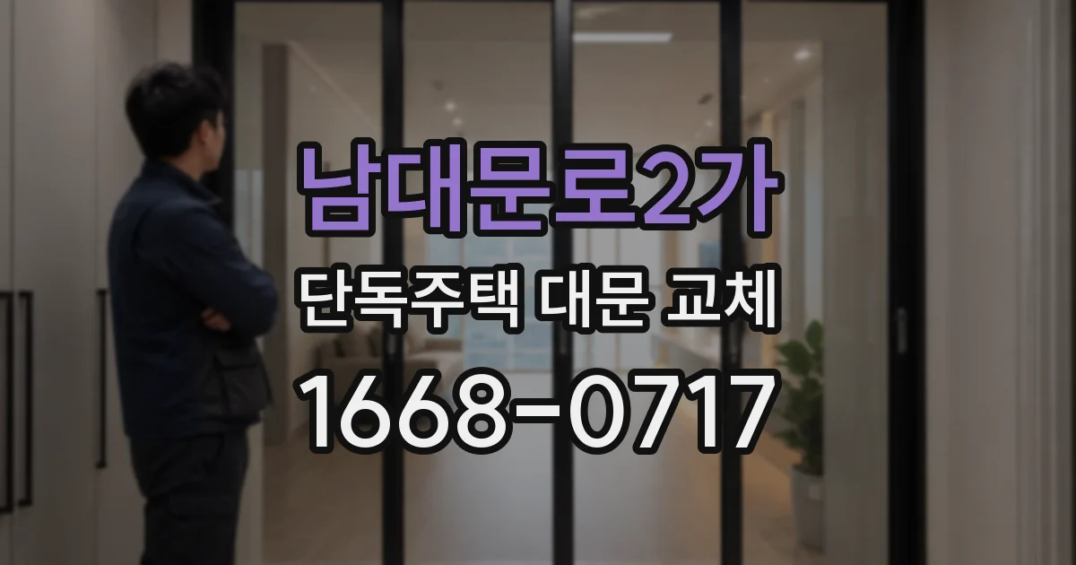 남대문로2가 단독주택 대문 교체
