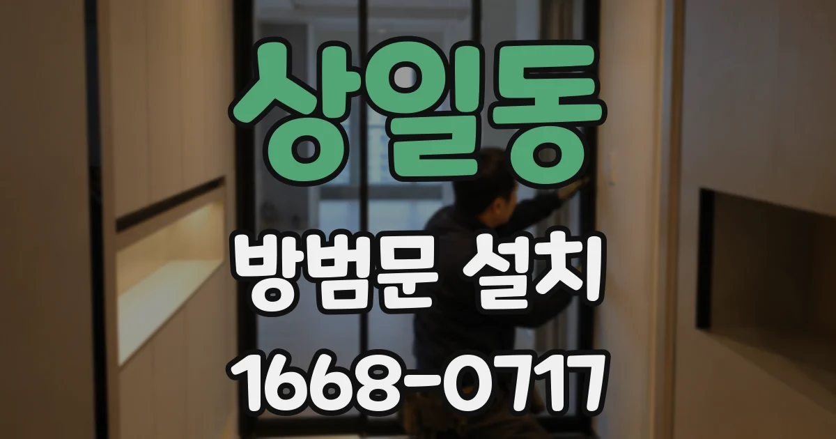 상일동 방범문 설치