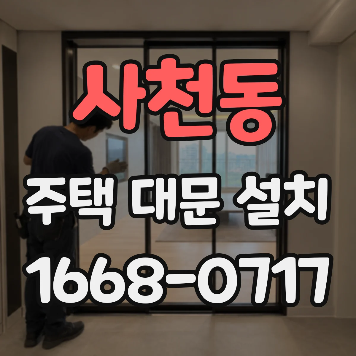 사천동 주택 대문 설치