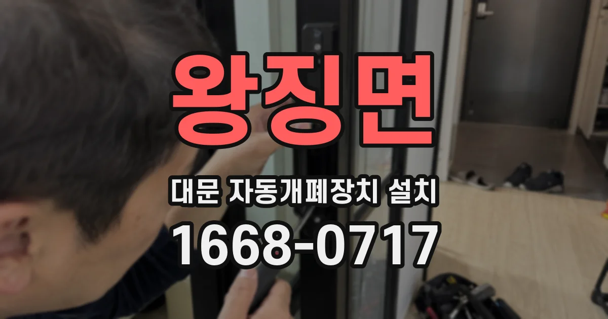 왕징면 대문 자동개폐장치 설치