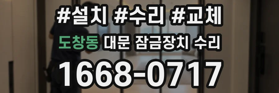 도창동 대문 잠금장치 수리