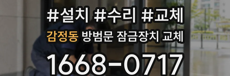 감정동 방범문 잠금장치 교체