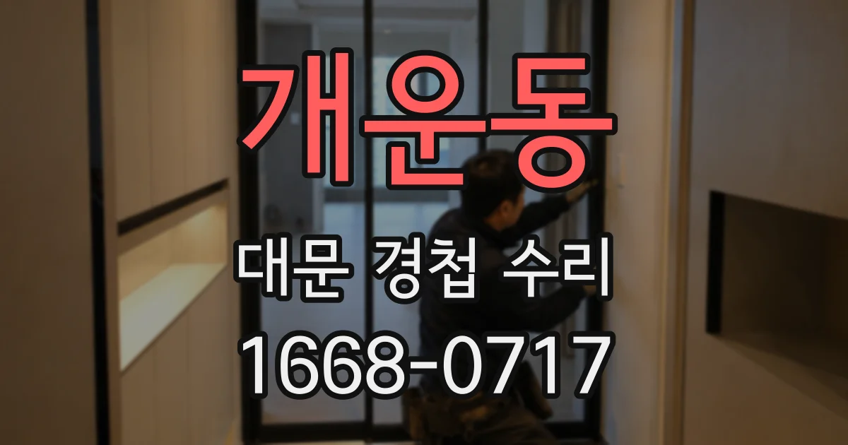 개운동 대문 경첩 수리