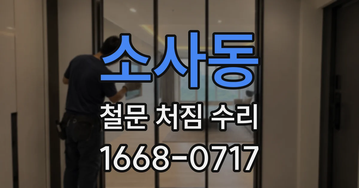 소사동 철문 처짐 수리