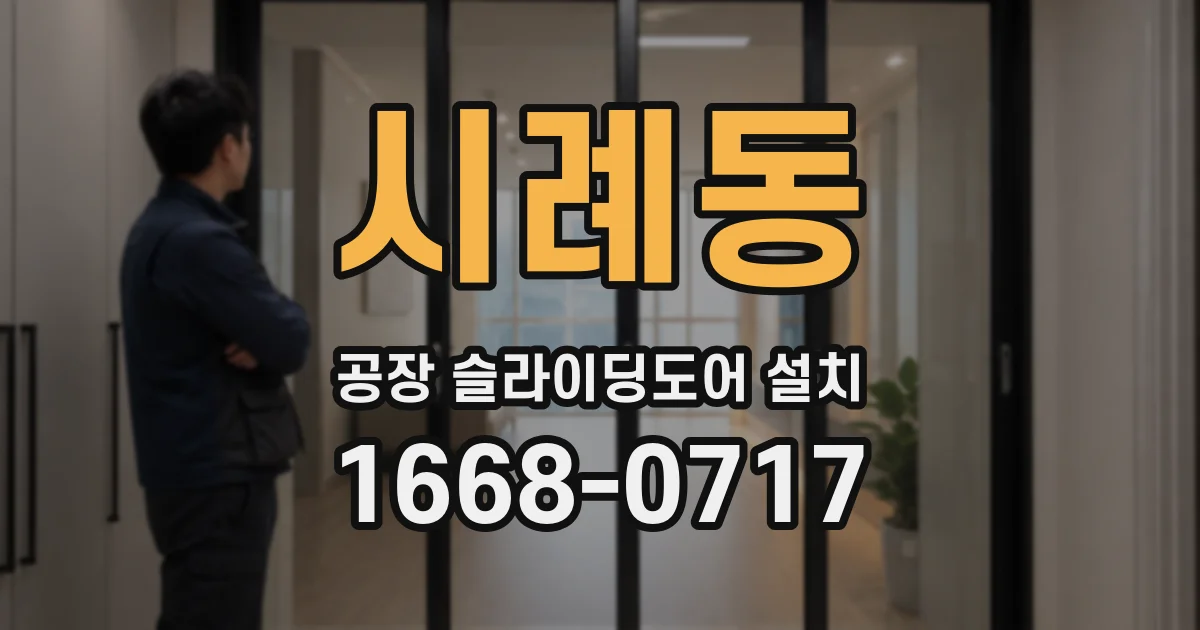 시례동 공장 슬라이딩도어 설치