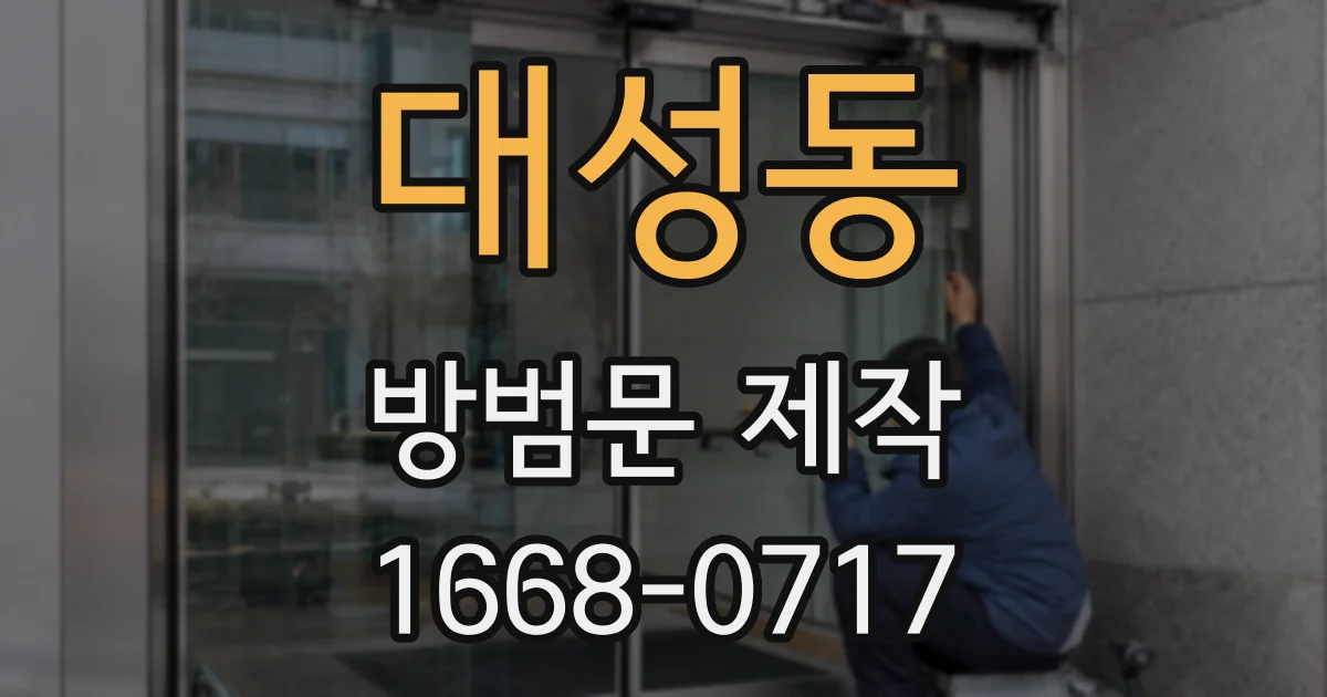 대성동 방범문 제작