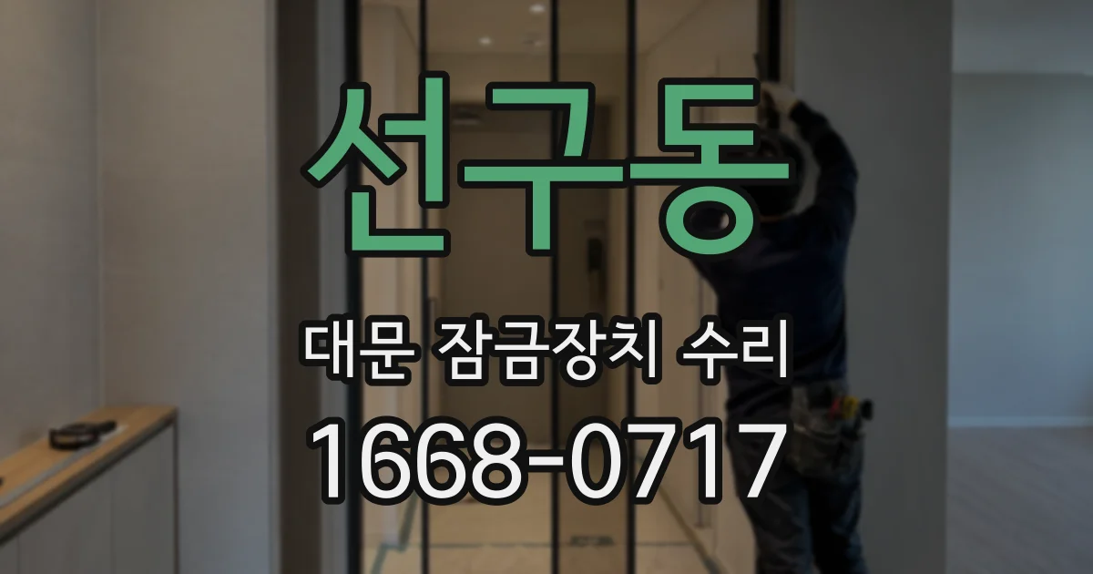 선구동 대문 잠금장치 수리