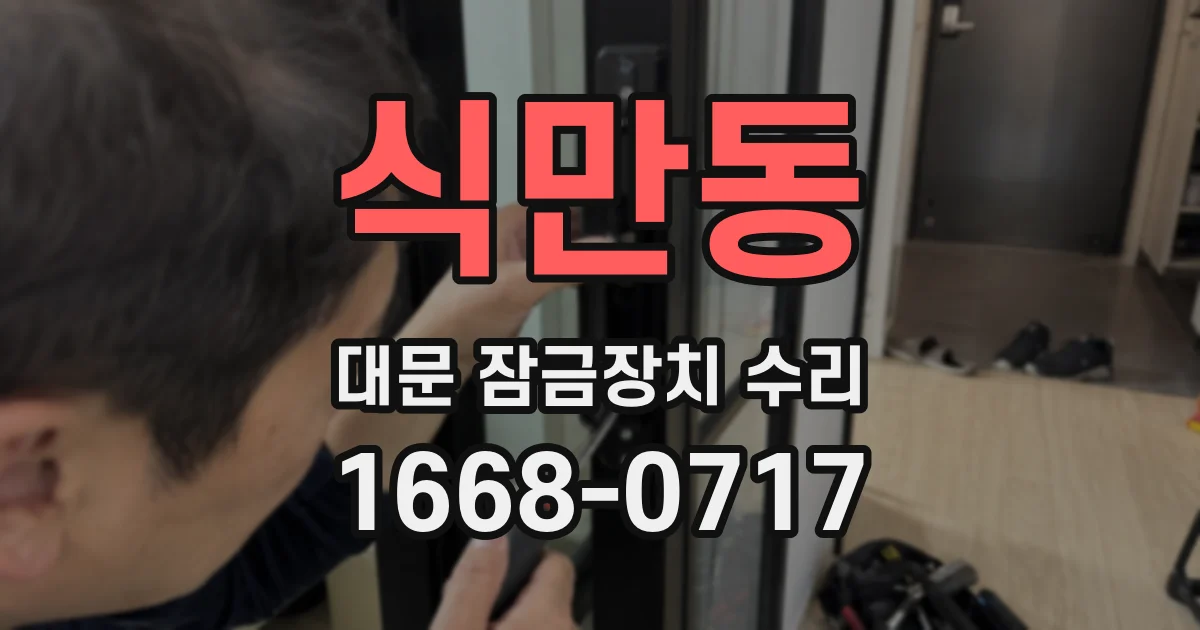 식만동 대문 잠금장치 수리