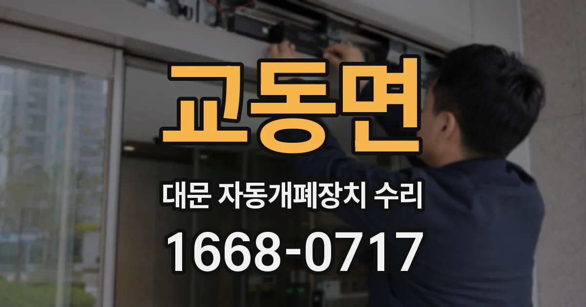 교동면 대문 자동개폐장치 수리