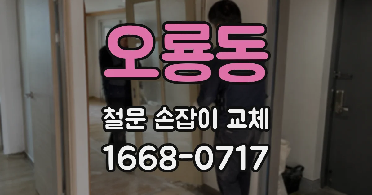 오룡동 철문 손잡이 교체