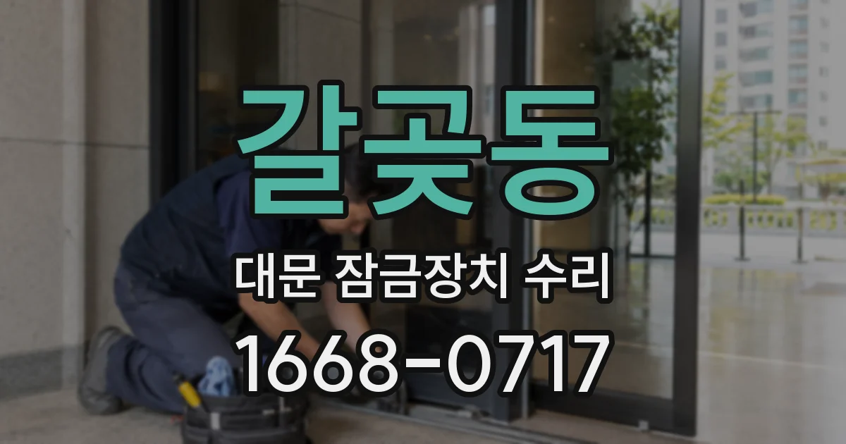 갈곶동 대문 잠금장치 수리