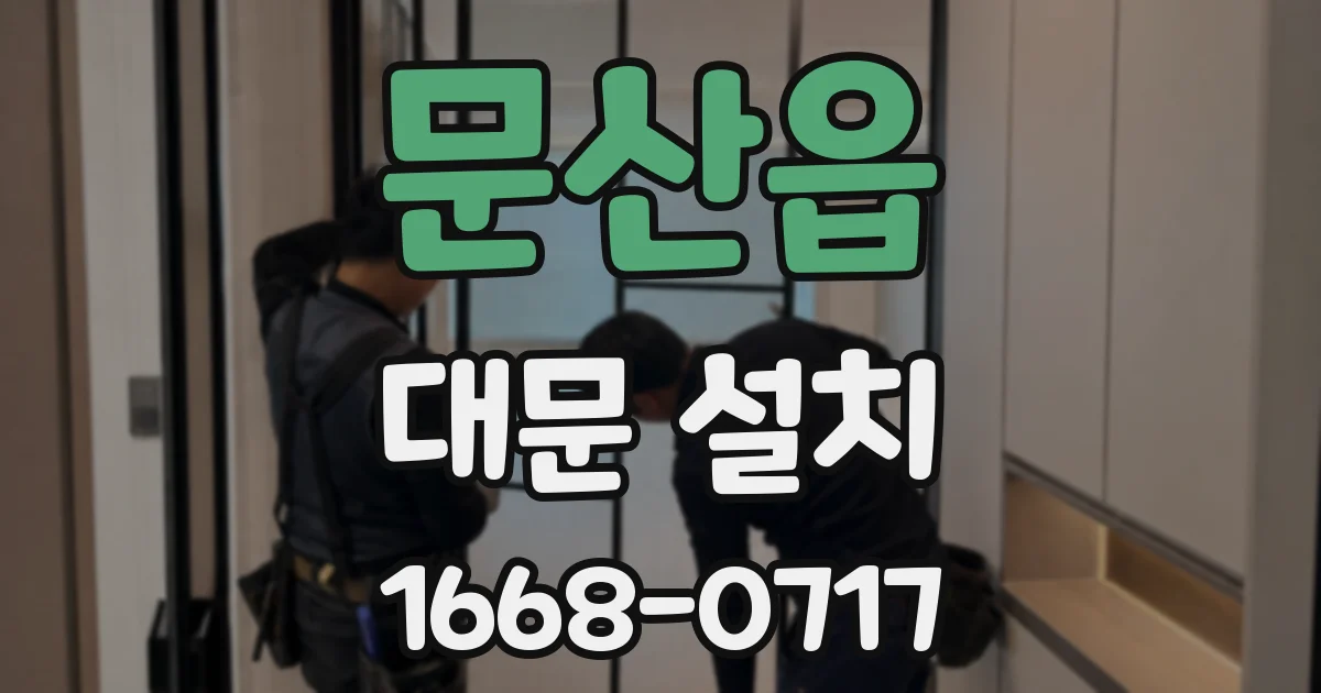 문산읍 대문 설치
