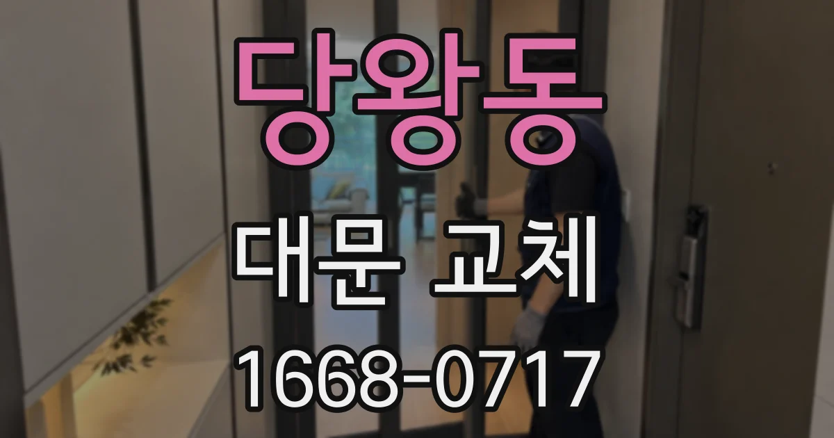 당왕동 대문 교체