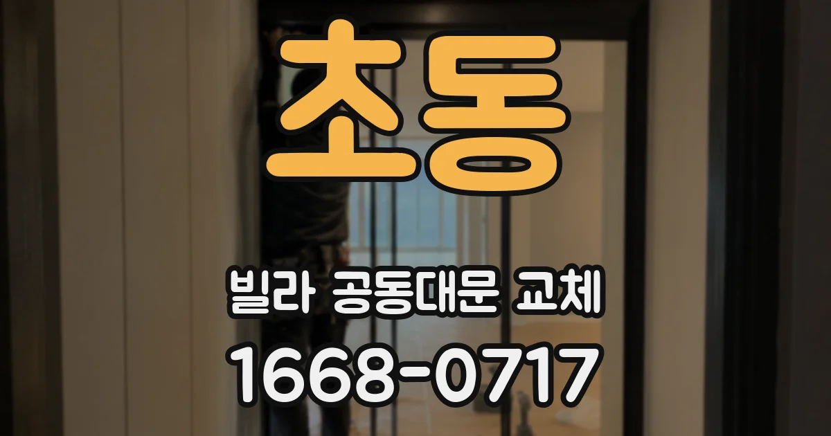 초동 빌라 공동대문 교체
