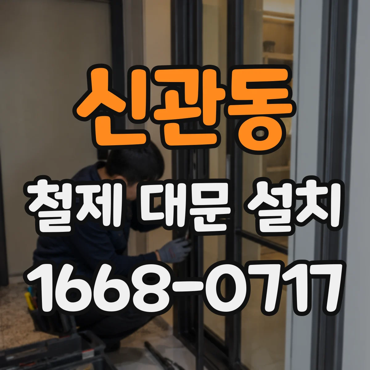 신관동 철제 대문 설치