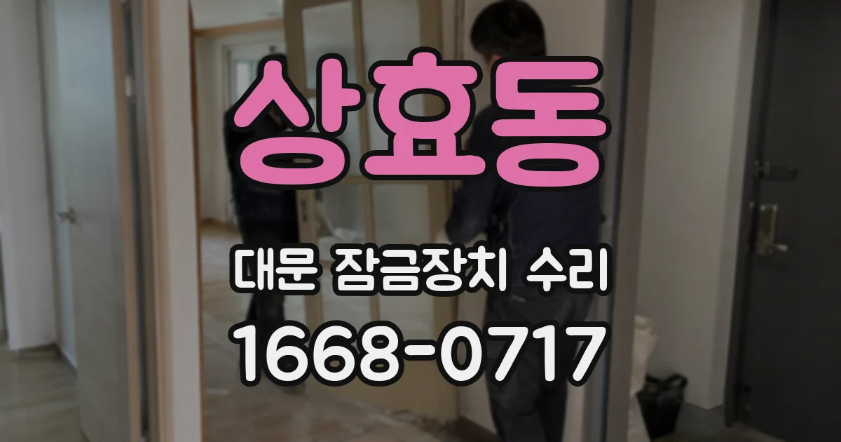 상효동 대문 잠금장치 수리