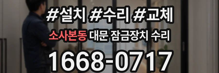 소사본동 대문 잠금장치 수리