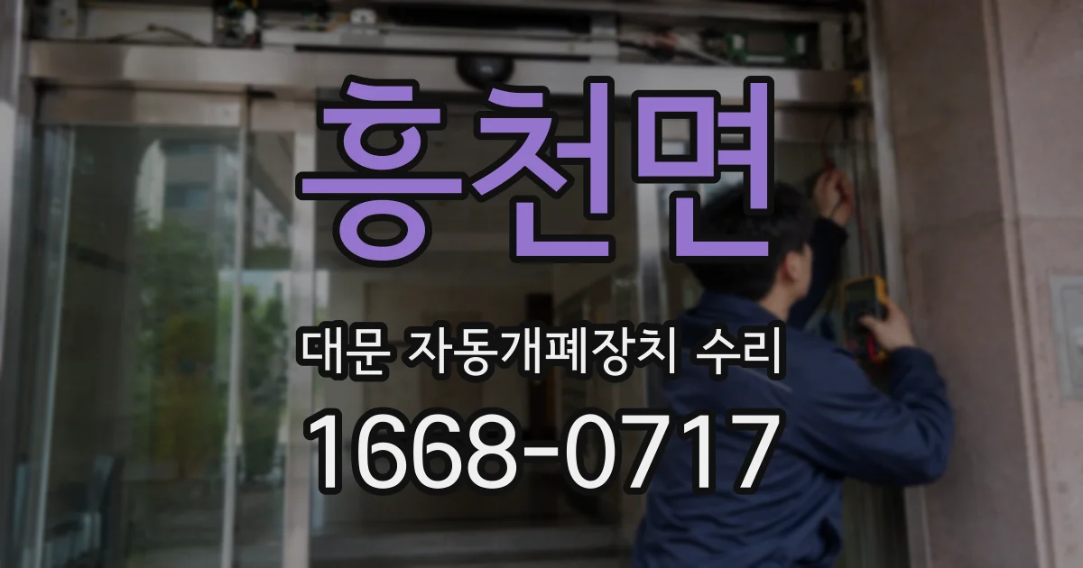 흥천면 대문 자동개폐장치 수리