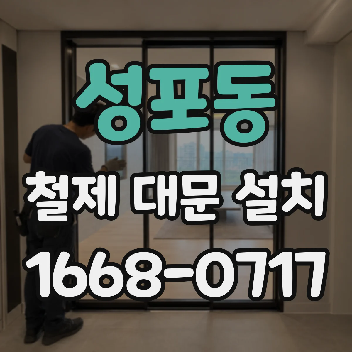 성포동 철제 대문 설치