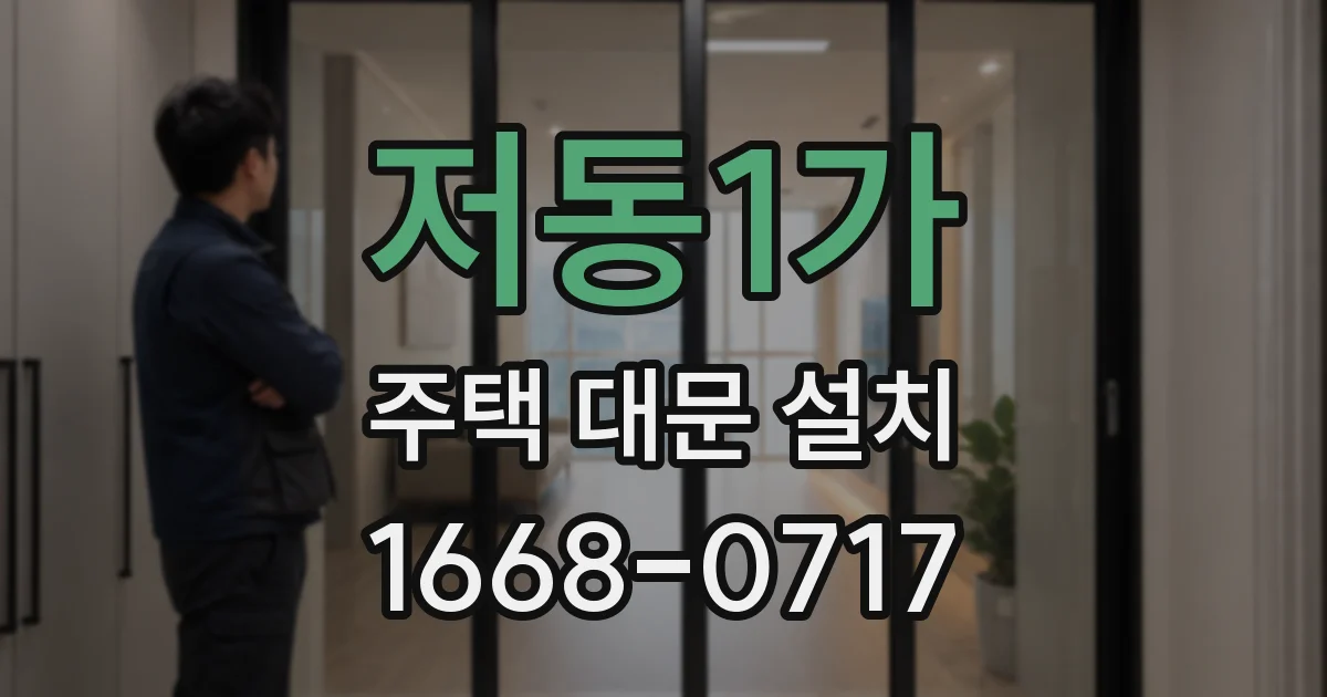 저동1가 주택 대문 설치