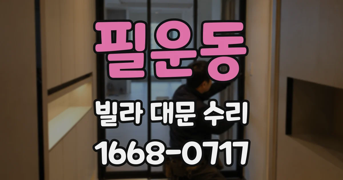 필운동 빌라 대문 수리