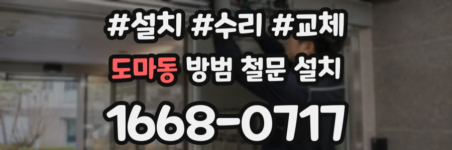 도마동 방범 철문 설치