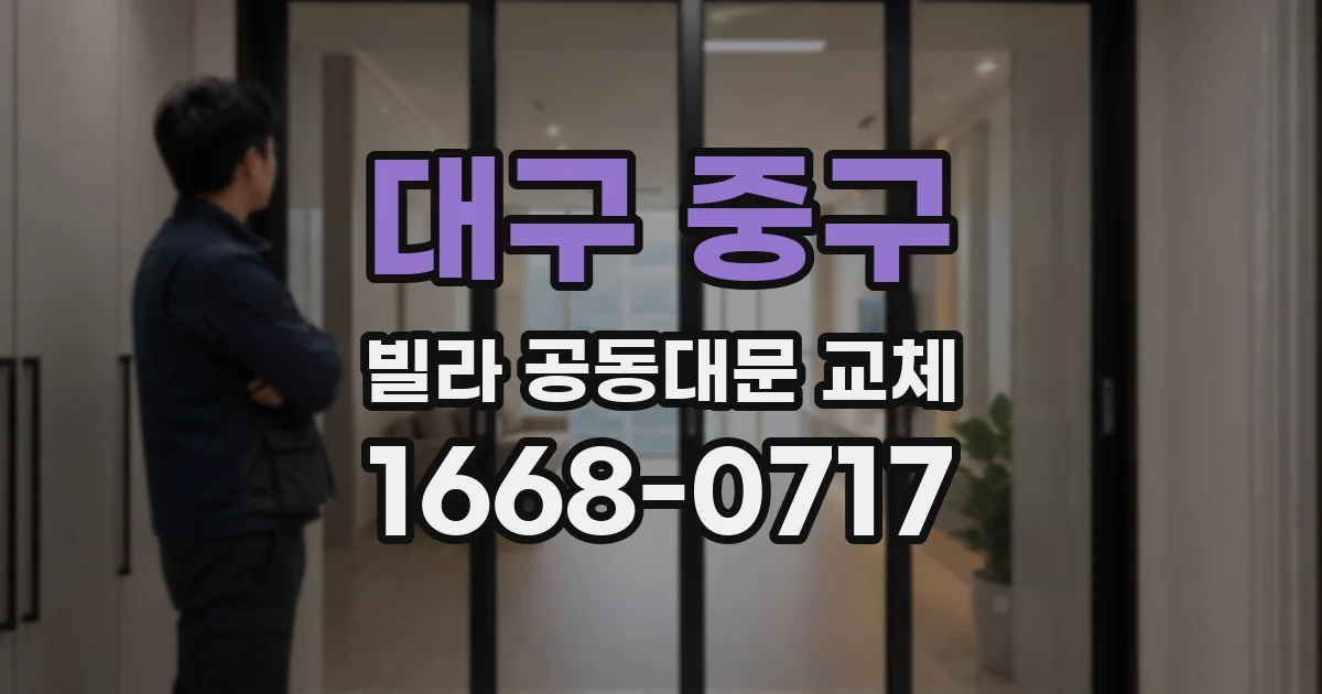 대구 중구 빌라 공동대문 교체