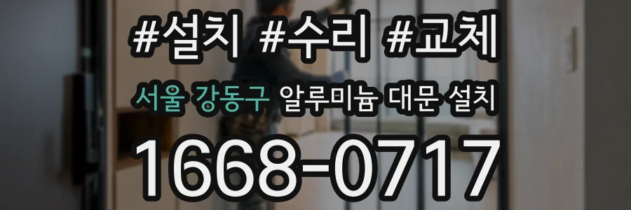 서울 강동구 알루미늄 대문 설치