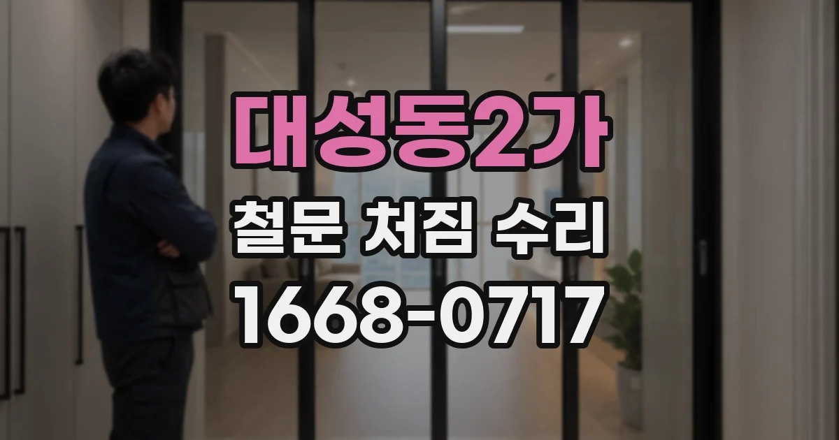 대성동2가 철문 처짐 수리