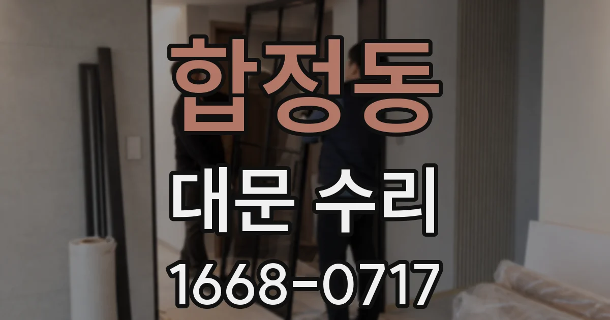 합정동 대문 수리