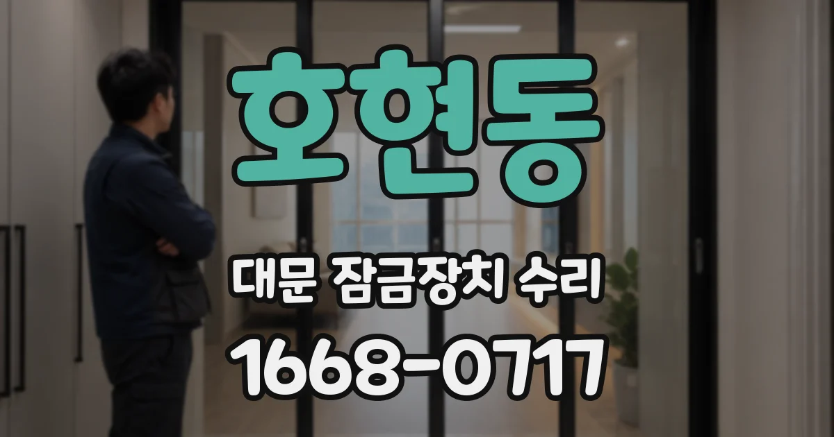 호현동 대문 잠금장치 수리