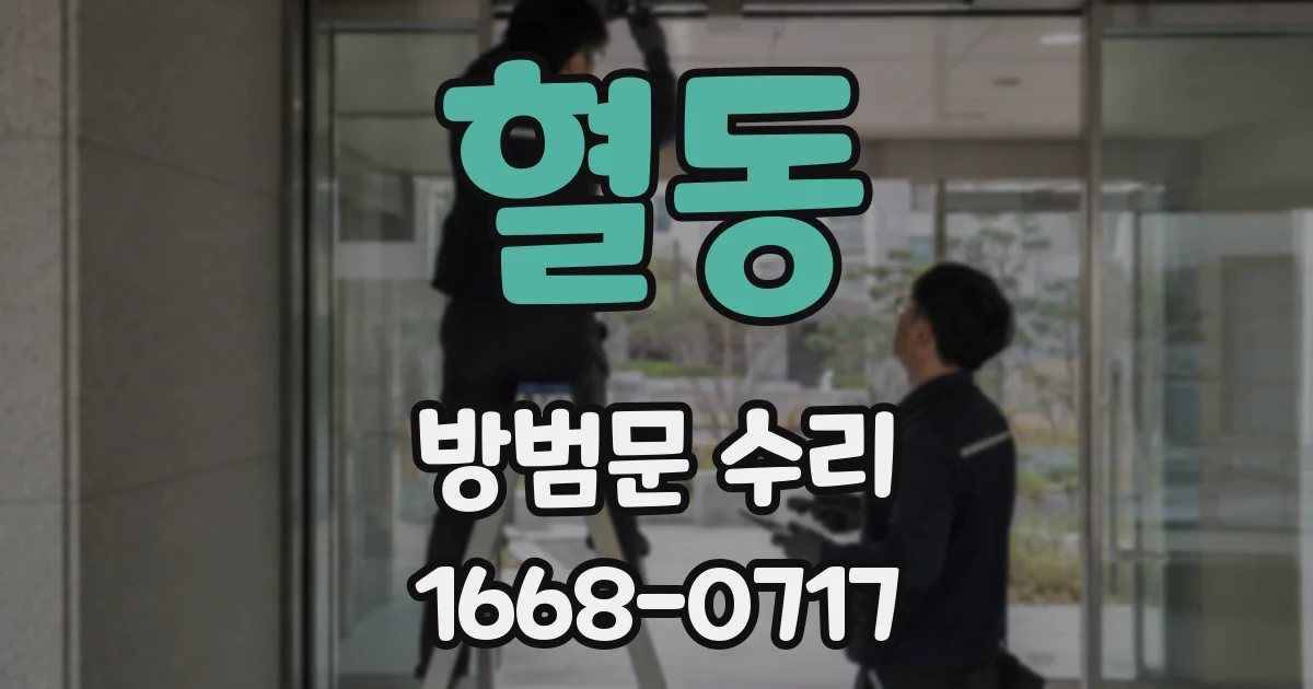 혈동 방범문 수리