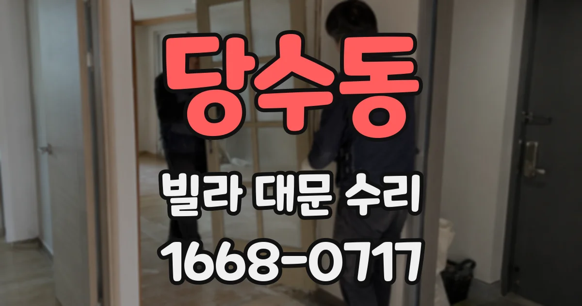 당수동 빌라 대문 수리