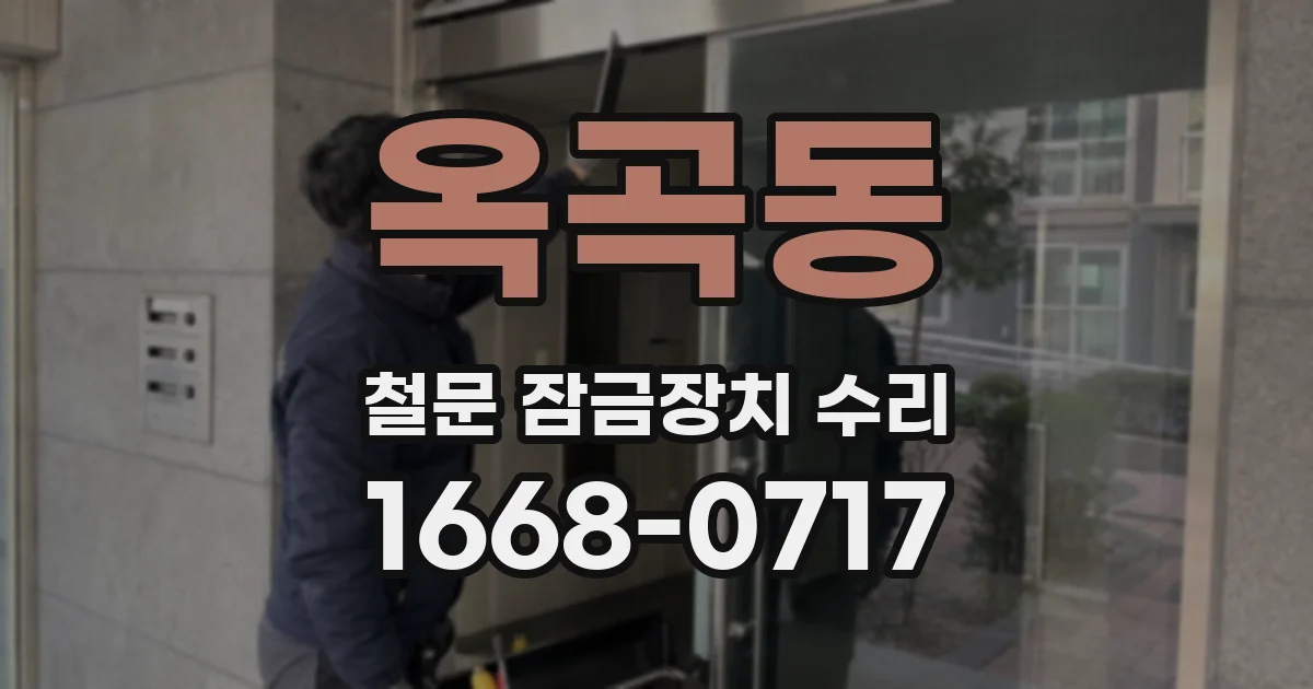 옥곡동 철문 잠금장치 수리