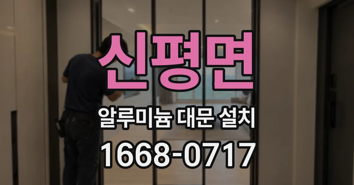신평면 알루미늄 대문 설치