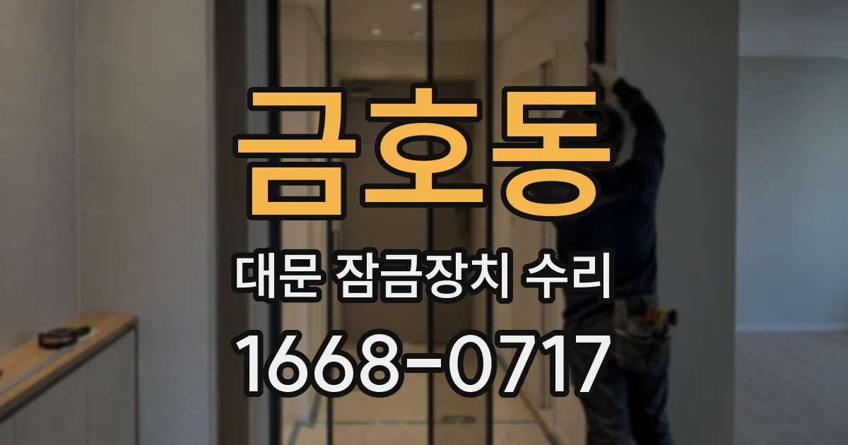 금호동 대문 잠금장치 수리