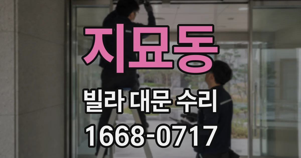 지묘동 빌라 대문 수리