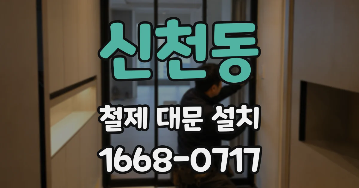 신천동 철제 대문 설치
