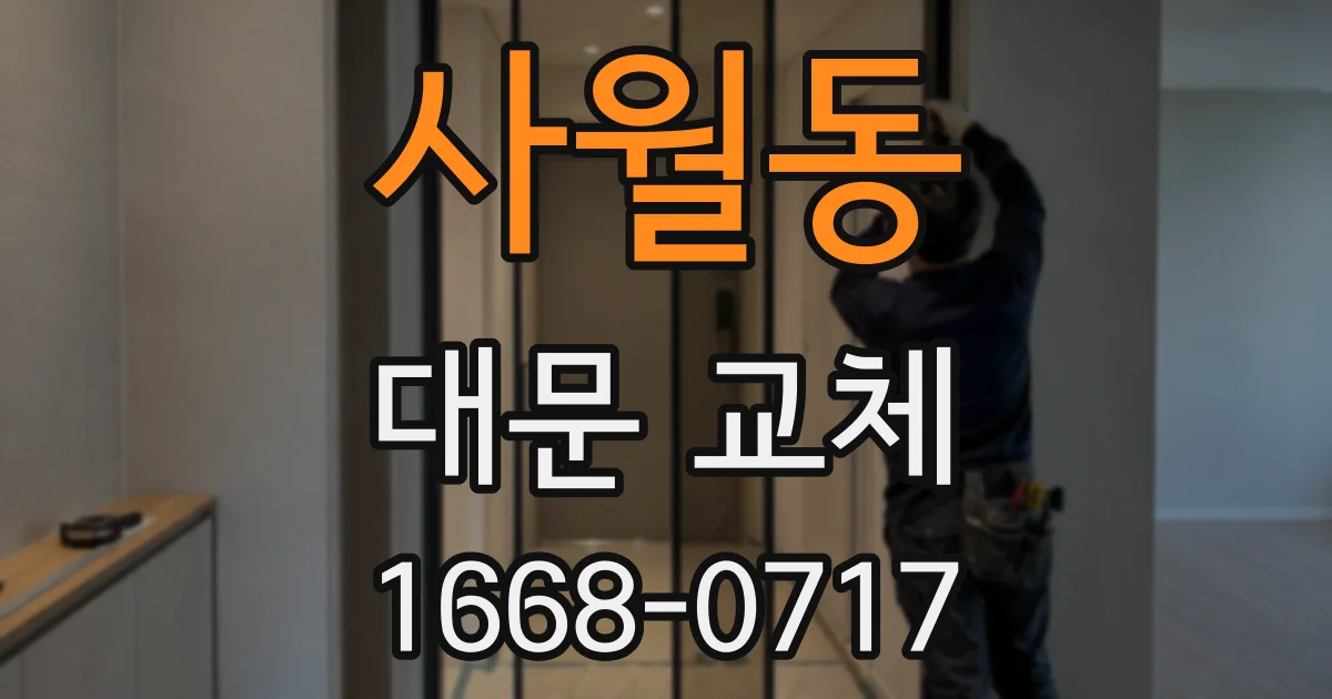 사월동 대문 교체