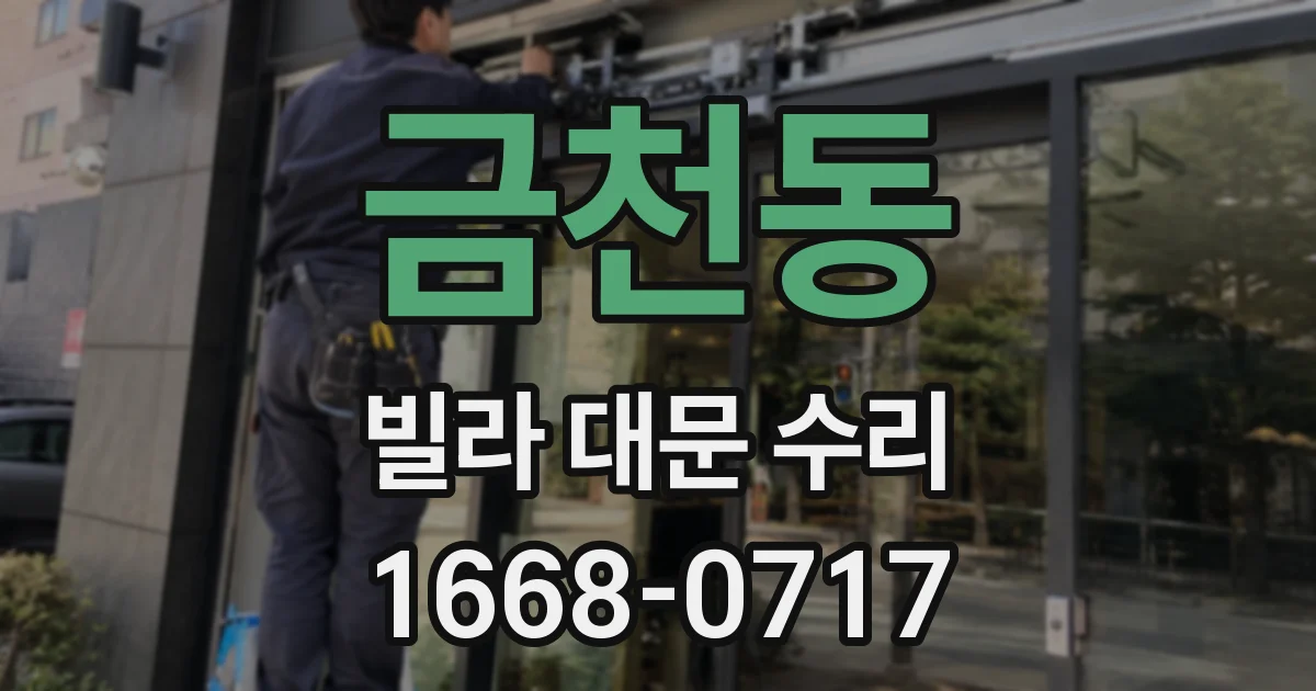 금천동 빌라 대문 수리