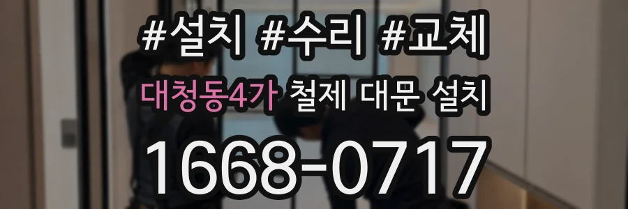 대청동4가 철제 대문 설치