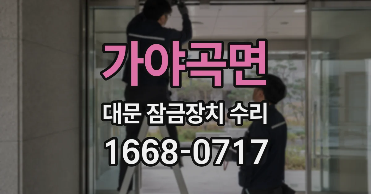 가야곡면 대문 잠금장치 수리