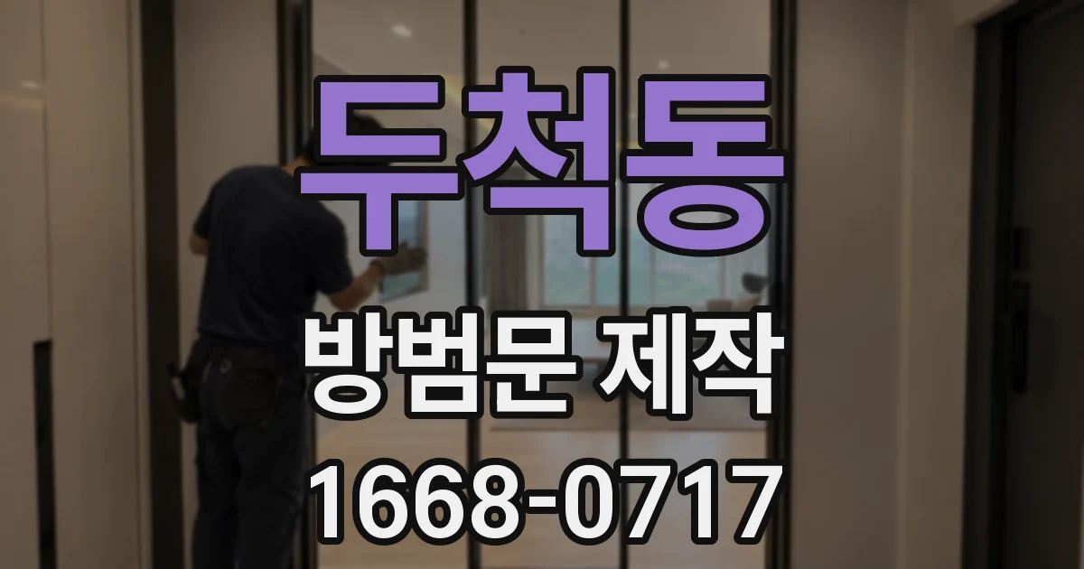 두척동 방범문 제작
